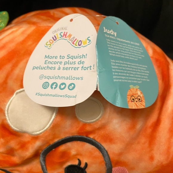 Squishmallow 14” Judy orange tie dyed tangerine. - Picture 3 of 4